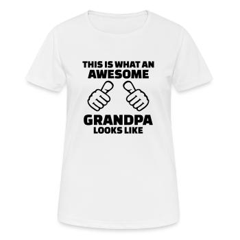 Awesome Grandpa - Women's Breathable T-Shirt - white - Front - AI Model Female 172 dark (172cm)