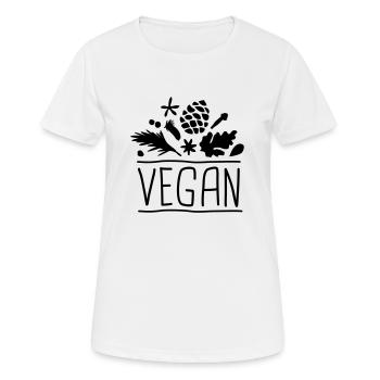 vegan - T-shirt respirant Femme - blanc - Devant - AI Model Female 172 dark (172cm)