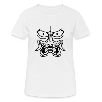 face au mal - T-shirt respirant Femme - blanc - Devant - AI Model Female 172 dark (172cm)