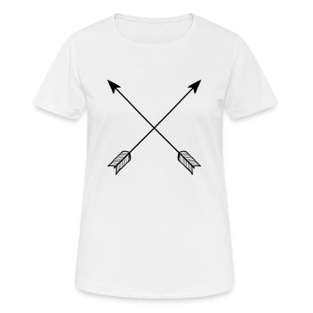 Hipster Arrows, Vintage, Hipsters, Arrow - T-shirt respirant Femme - blanc - Devant - AI Model Female 172 dark (172cm)