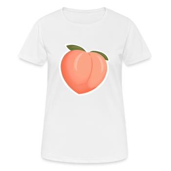 Pfirsich/Fischerei - Frauen T-Shirt atmungsaktiv - Weiß - Vorne - AI Model Female 172 dark (172cm)
