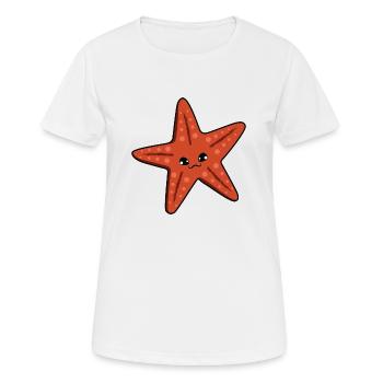 Seestern - Frauen T-Shirt atmungsaktiv - Weiß - Vorne - AI Model Female 172 dark (172cm)