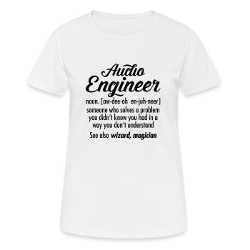 Audio Engineer - Definition - Frauen T-Shirt atmungsaktiv - Weiß - Vorne - AI Model Female 172 dark (172cm)