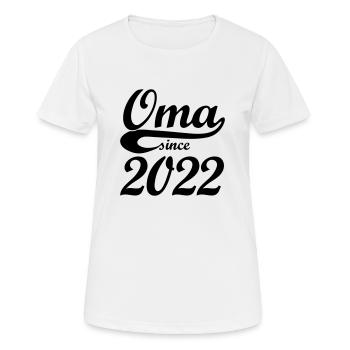 Oma since 2022 Farbwechsel - Frauen T-Shirt atmungsaktiv - Weiß - Vorne - AI Model Female 172 dark (172cm)