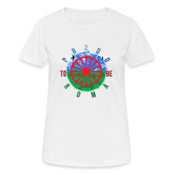 Proud to be Roma - Women's Breathable T-Shirt - white - Front - AI Model Female 172 dark (172cm)