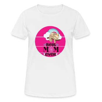 Best Mom ever - mum and baby sloth - Frauen T-Shirt atmungsaktiv - Weiß - Vorne - AI Model Female 172 dark (172cm)