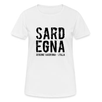 Île de Sardaigne, Italie, Mer Méditerranée - T-shirt respirant Femme - blanc - Devant - AI Model Female 172 dark (172cm)