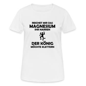 climbing - Frauen T-Shirt atmungsaktiv - Weiß - Vorne - AI Model Female 172 dark (172cm)