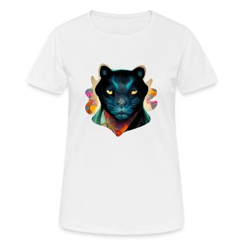 Flowerbeast 15 - von Art Vindeyre - Frauen T-Shirt atmungsaktiv - Weiß - Vorne - AI Model Female 172 dark (172cm)