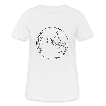 Erde - Frauen T-Shirt atmungsaktiv - Weiß - Vorne - AI Model Female 172 dark (172cm)