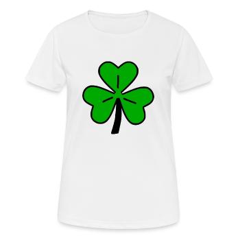 Kleeblatt - Frauen T-Shirt atmungsaktiv - Weiß - Vorne - AI Model Female 172 dark (172cm)