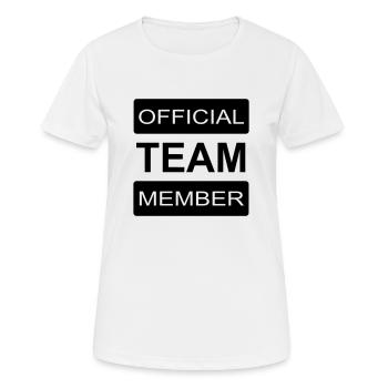 Team Mitglied - Frauen T-Shirt atmungsaktiv - Weiß - Vorne - AI Model Female 172 dark (172cm)