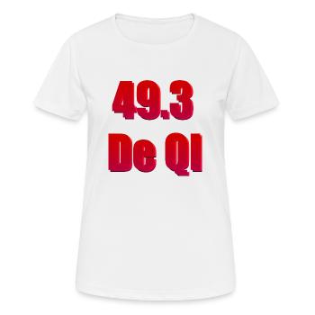 49.3 de QI - T-shirt respirant Femme - blanc - Devant - AI Model Female 172 dark (172cm)