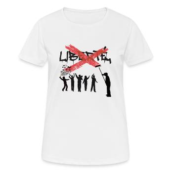 Liberté Freiheit Kämpfen Unabhängig Frei sein - Frauen T-Shirt atmungsaktiv - Weiß - Vorne - AI Model Female 172 dark (172cm)