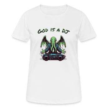 Cthulhu is a DJ - Women's Breathable T-Shirt - white - Front - AI Model Female 172 dark (172cm)