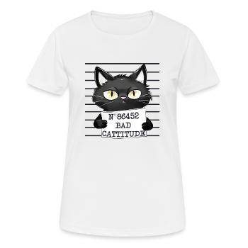 Mauvaise attitude - T-shirt respirant Femme - blanc - Devant - AI Model Female 172 dark (172cm)