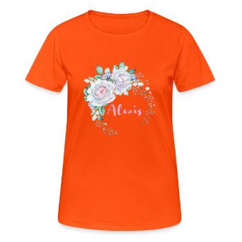 Pour Alexis - T-shirt respirant Femme - orange néon - Devant - AI Model Female 172 dark (172cm)