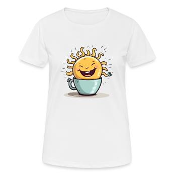 Soleil du petit déjeuner - T-shirt respirant Femme - blanc - Devant - AI Model Female 172 dark (172cm)
