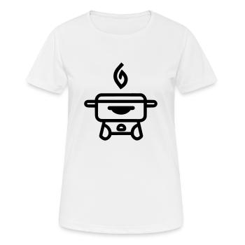 Grillen - Frauen T-Shirt atmungsaktiv - Weiß - Vorne - AI Model Female 172 dark (172cm)