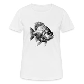 The piranha in pencil - Women's Breathable T-Shirt - white - Front - AI Model Female 172 dark (172cm)