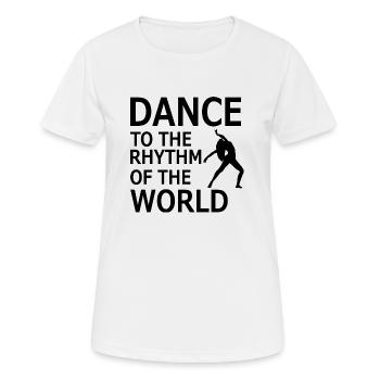 Dancing Dance Music - Frauen T-Shirt atmungsaktiv - Weiß - Vorne - AI Model Female 172 dark (172cm)