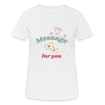 Love Design - Lettre d’amour - T-shirt respirant Femme - blanc - Devant - AI Model Female 172 dark (172cm)