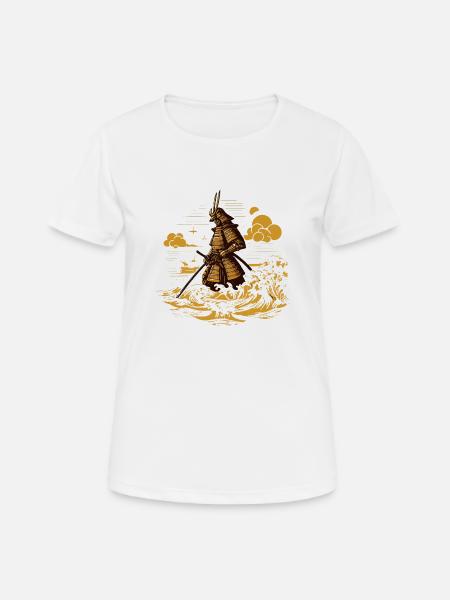 Samurai - Frauen T-Shirt atmungsaktiv - Weiß