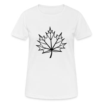 Blatt - Frauen T-Shirt atmungsaktiv - Weiß - Vorne - AI Model Female 172 dark (172cm)