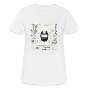 Pas de flux donné 18 - T-shirt respirant Femme - blanc - Devant - AI Model Female 172 dark (172cm)