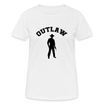 Cow-boy hors-la-loi - T-shirt respirant Femme - blanc - Devant - AI Model Female 172 dark (172cm)