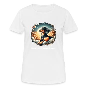 Rainbow Bridge Grief Management Dachshund - Women's Breathable T-Shirt - white - Front - AI Model Female 172 dark (172cm)