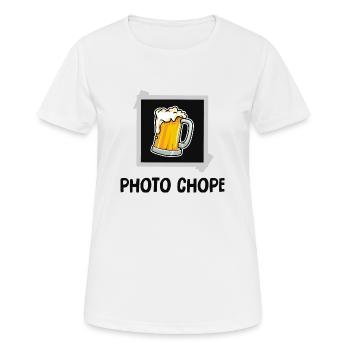 photo chope - T-shirt respirant Femme - blanc - Devant - AI Model Female 172 dark (172cm)