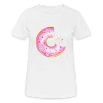 Donut-Crunch essen Metzgergebäck 12 Q - Frauen T-Shirt atmungsaktiv - Weiß - Vorne - AI Model Female 172 dark (172cm)