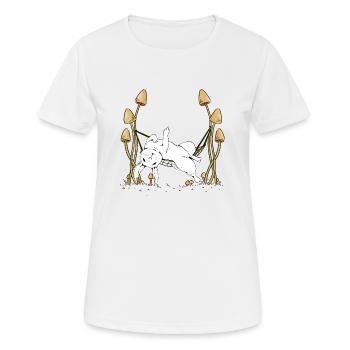 Lapin Hamac Chilling Lapin Lapins - T-shirt respirant Femme - blanc - Devant - AI Model Female 172 dark (172cm)