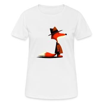 Detektiv Fuchs - Frauen T-Shirt atmungsaktiv - Weiß - Vorne - AI Model Female 172 dark (172cm)
