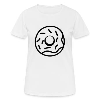 donut - T-shirt respirant Femme - blanc - Devant - AI Model Female 172 dark (172cm)