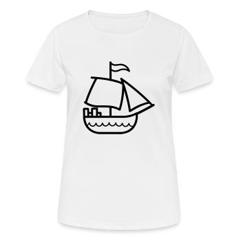 Bateau pirate - T-shirt respirant Femme - blanc - Devant - AI Model Female 172 dark (172cm)