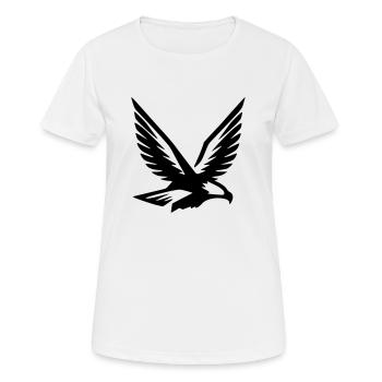 Aigle, faucon, symbole volant, armoiries, vecteur, vecteur - T-shirt respirant Femme - blanc - Devant - AI Model Female 172 dark (172cm)