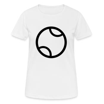 Balle de tennis - T-shirt respirant Femme - blanc - Devant - AI Model Female 172 dark (172cm)