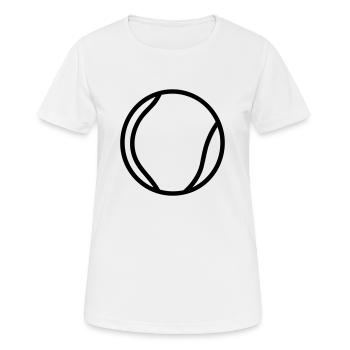 Balle de tennis - T-shirt respirant Femme - blanc - Devant - AI Model Female 172 dark (172cm)