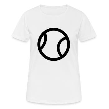 Balle de tennis - T-shirt respirant Femme - blanc - Devant - AI Model Female 172 dark (172cm)