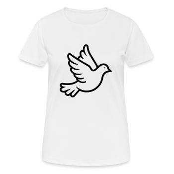 Taube - Frauen T-Shirt atmungsaktiv - Weiß - Vorne - AI Model Female 172 dark (172cm)
