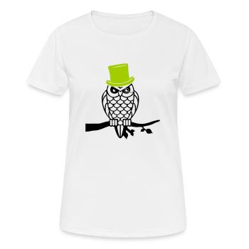 owl sir - Frauen T-Shirt atmungsaktiv - Weiß - Vorne - AI Model Female 172 dark (172cm)