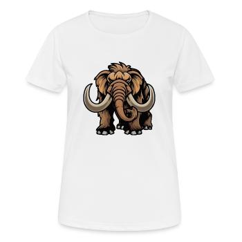 Mammut Comic - Frauen T-Shirt atmungsaktiv - Weiß - Vorne - AI Model Female 172 dark (172cm)