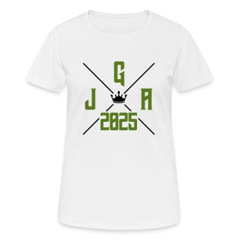 jga 2025 - Frauen T-Shirt atmungsaktiv - Weiß - Vorne - AI Model Female 172 dark (172cm)