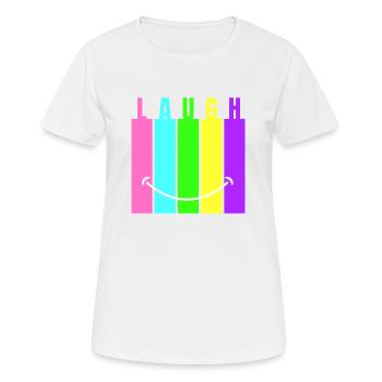 Neon Laugh - Women's Breathable T-Shirt - white - Front - AI Model Female 172 dark (172cm)