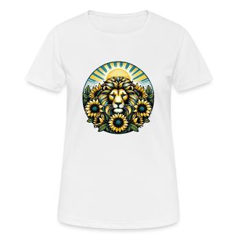 Leo Lion - T-shirt respirant Femme - blanc - Devant - AI Model Female 172 dark (172cm)