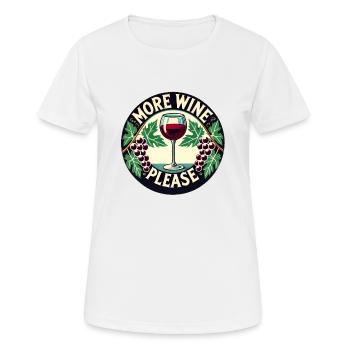 Plus de vin s’il vous plaît - T-shirt respirant Femme - blanc - Devant - AI Model Female 172 dark (172cm)