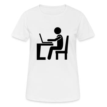 Work Office - Women's Breathable T-Shirt - white - Front - AI Model Female 172 dark (172cm)