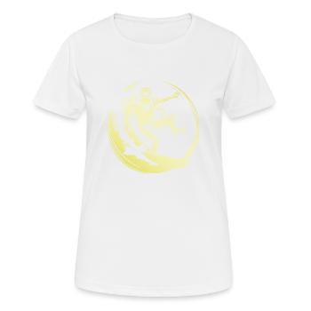 Surfer Man - Women's Breathable T-Shirt - white - Front - AI Model Female 172 dark (172cm)